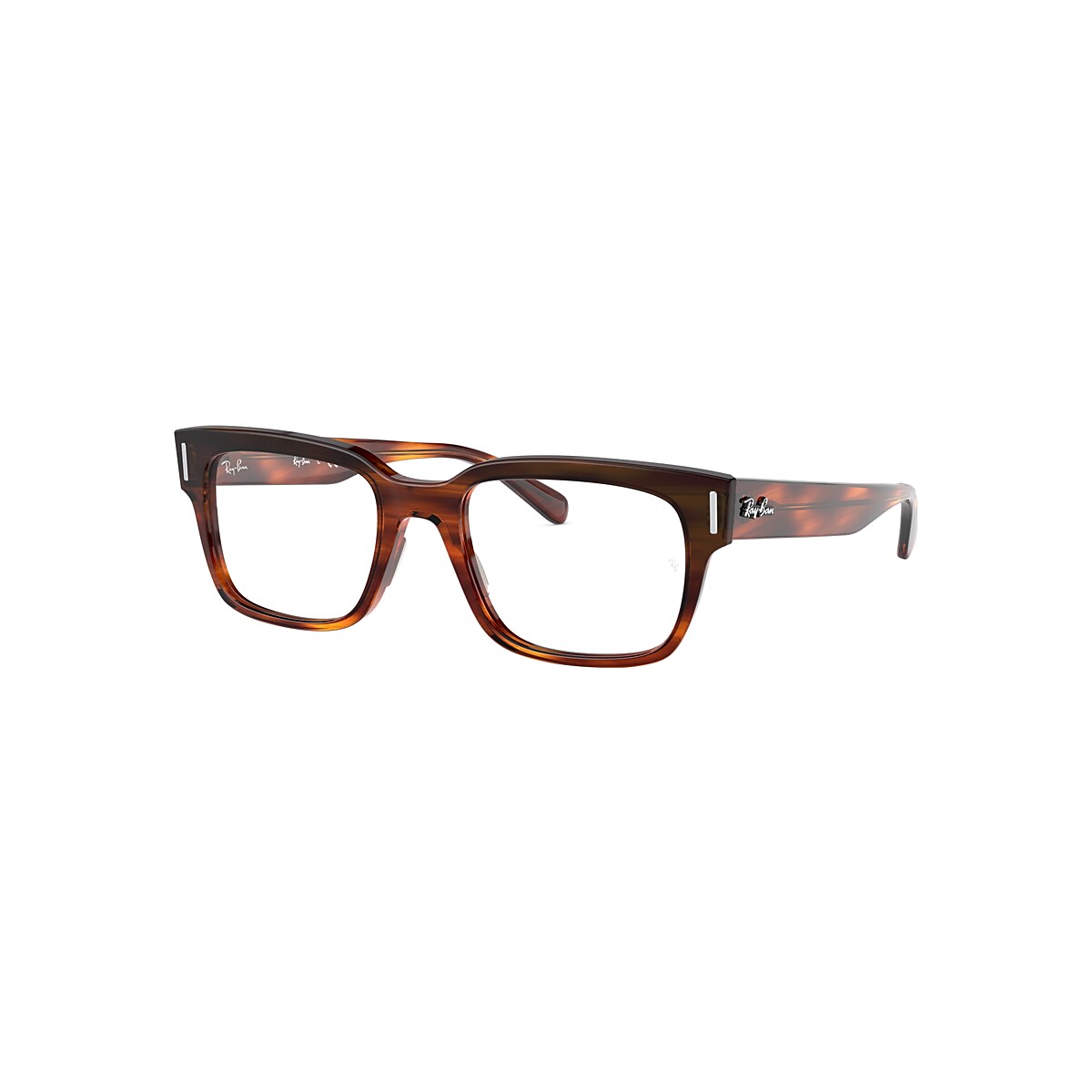 JEFFREY OPTICS Eyeglasses with Striped Red Havana Frame - RB5388