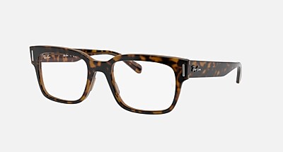 JEFFREY OPTICS Eyeglasses with Striped Red Havana Frame - RB5388