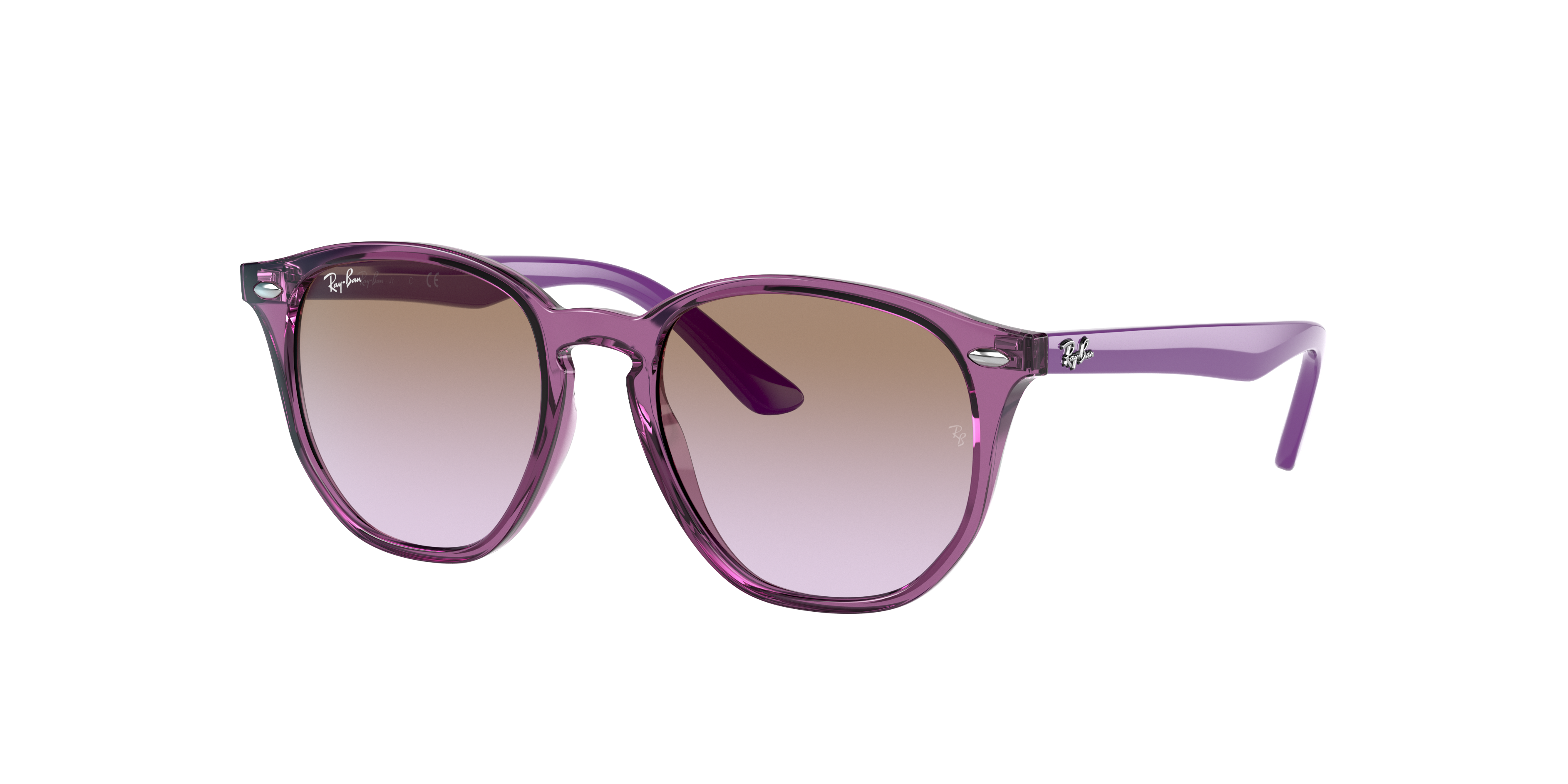 Rb9070s Kids Sunglasses in Transparent Fuxia and Brown/Violet | Ray-Ban®