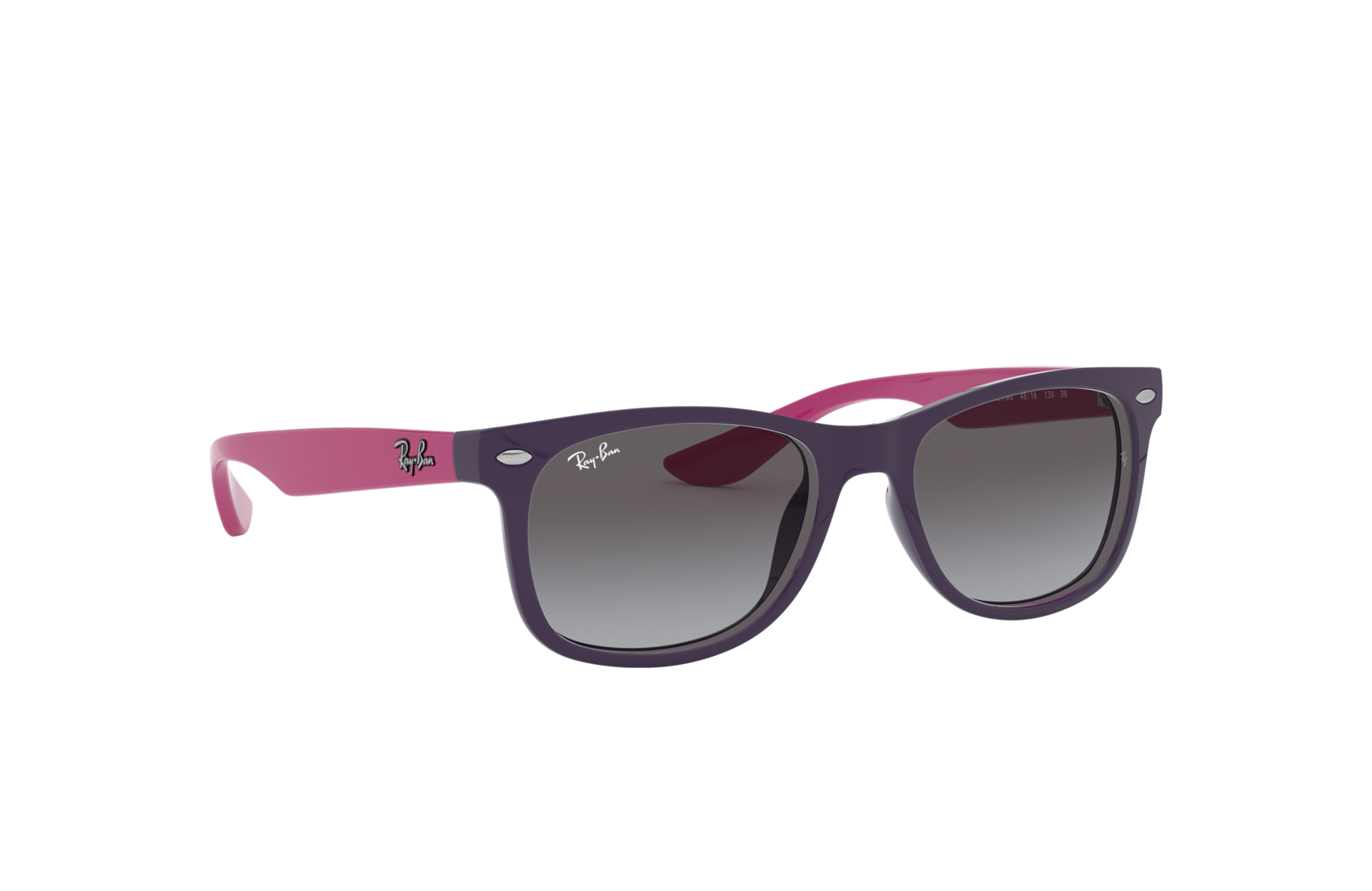 New Wayfarer Kids Zonnebrillen in Violet en Grijs | Ray-Ban®