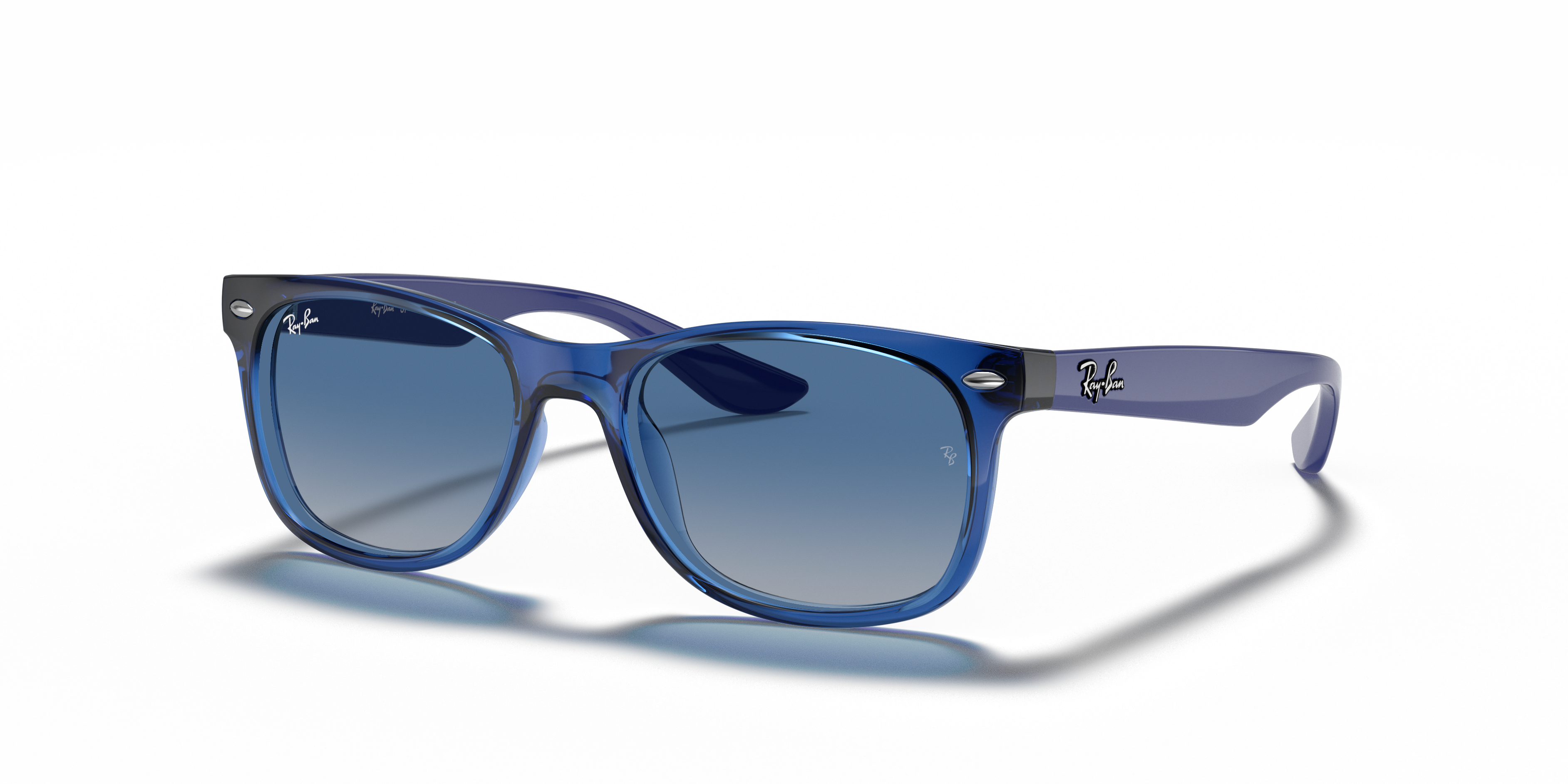 ray ban clubround optics on face