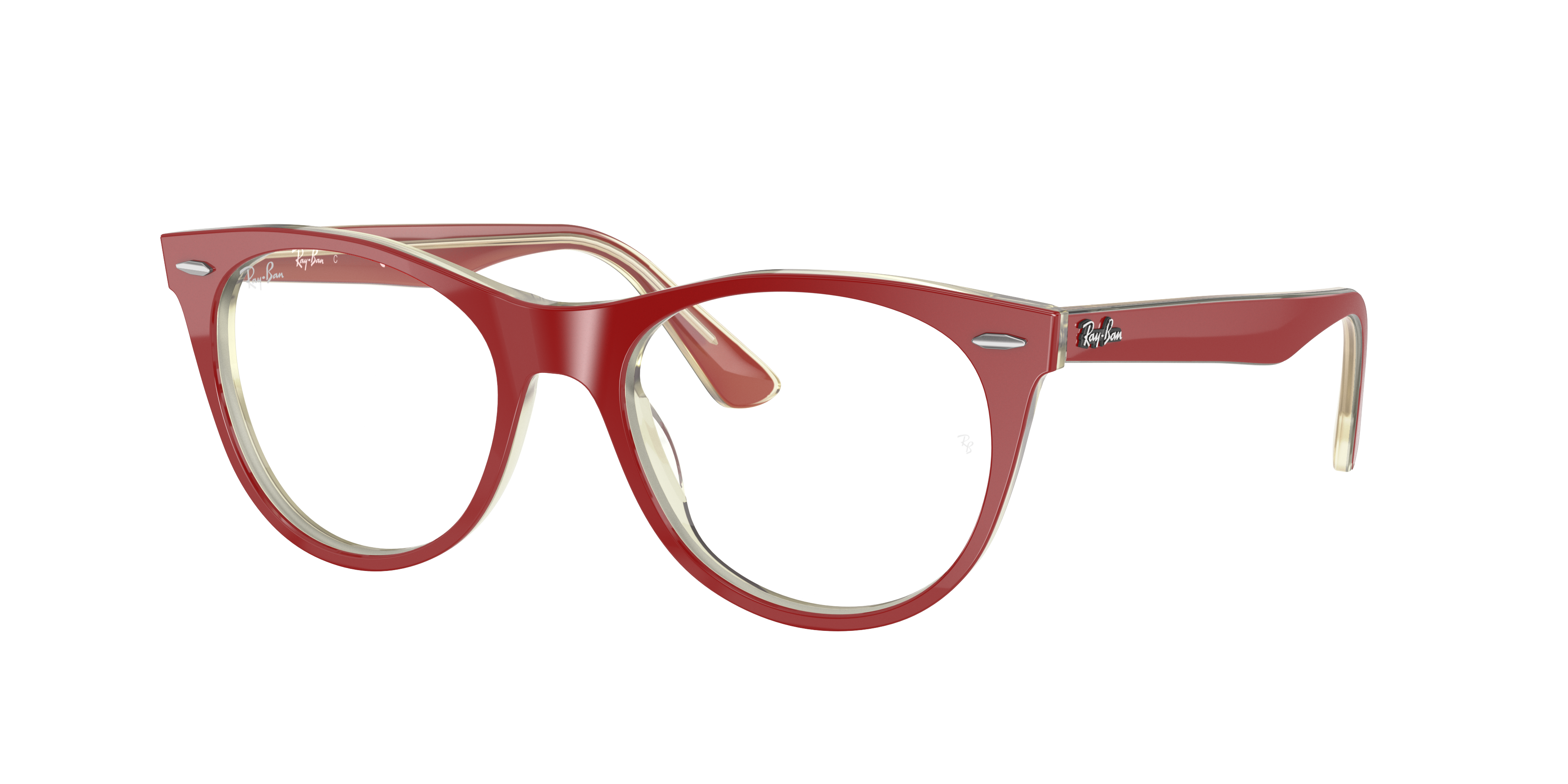 Wayfarer Ii Optics Eyeglasses with Red Frame | Ray-Ban®