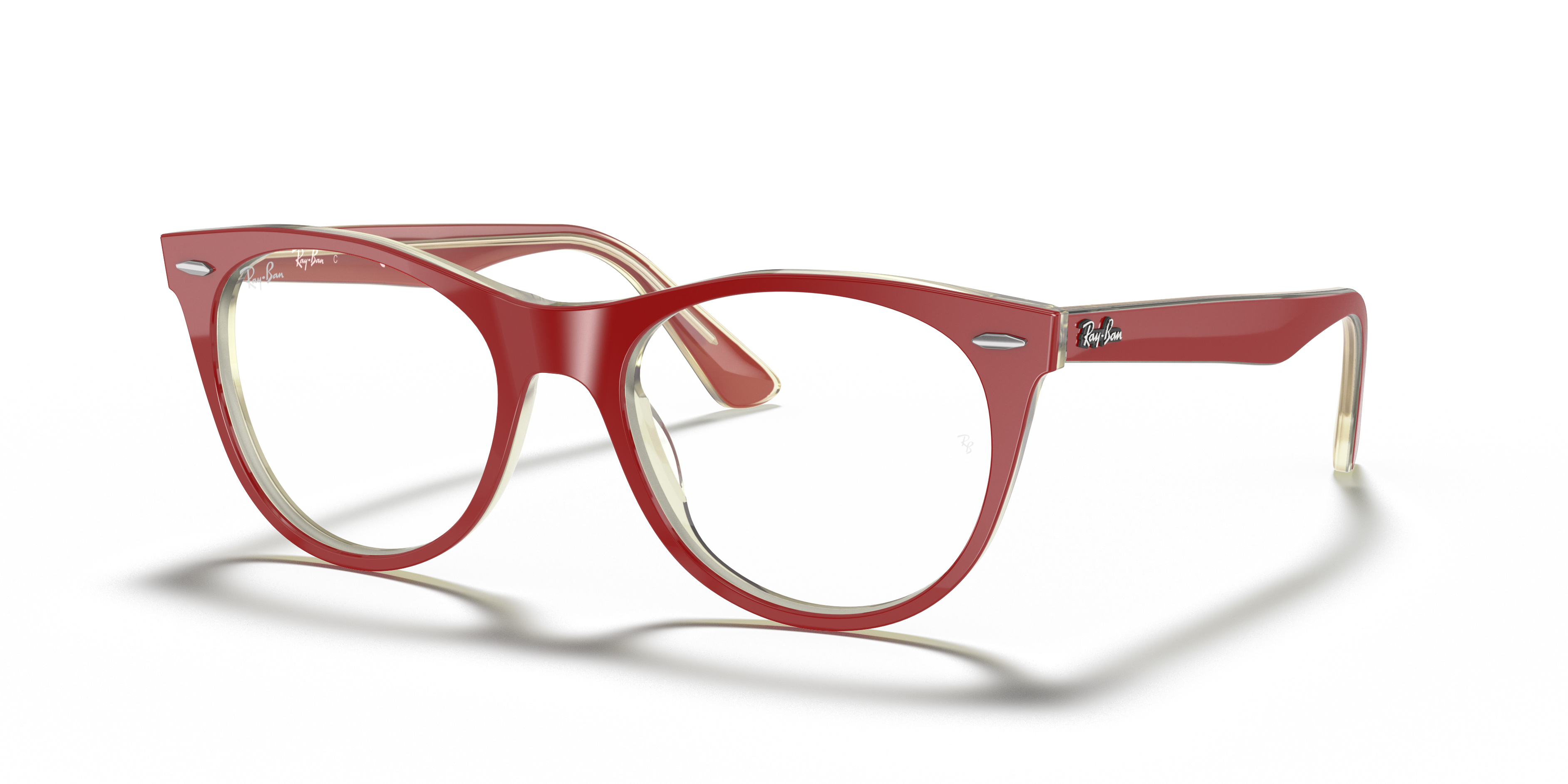 ray ban red frame glasses