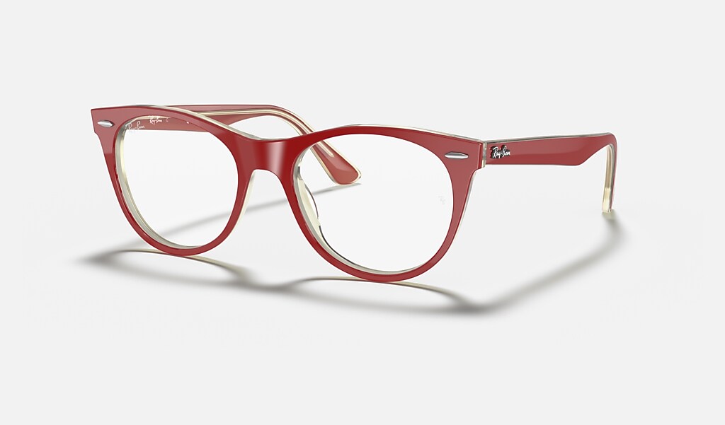 Wayfarer Ii Optics Eyeglasses with Red Frame | Ray-Ban®