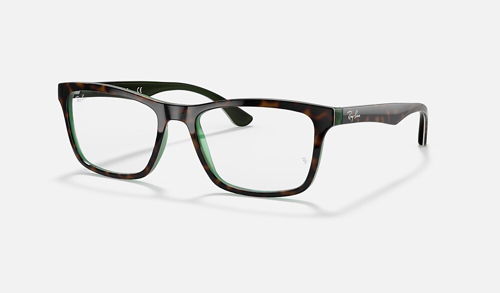 Rb5279 Optics Eyeglasses with Havana On Transparent Green Frame | Ray-Ban®