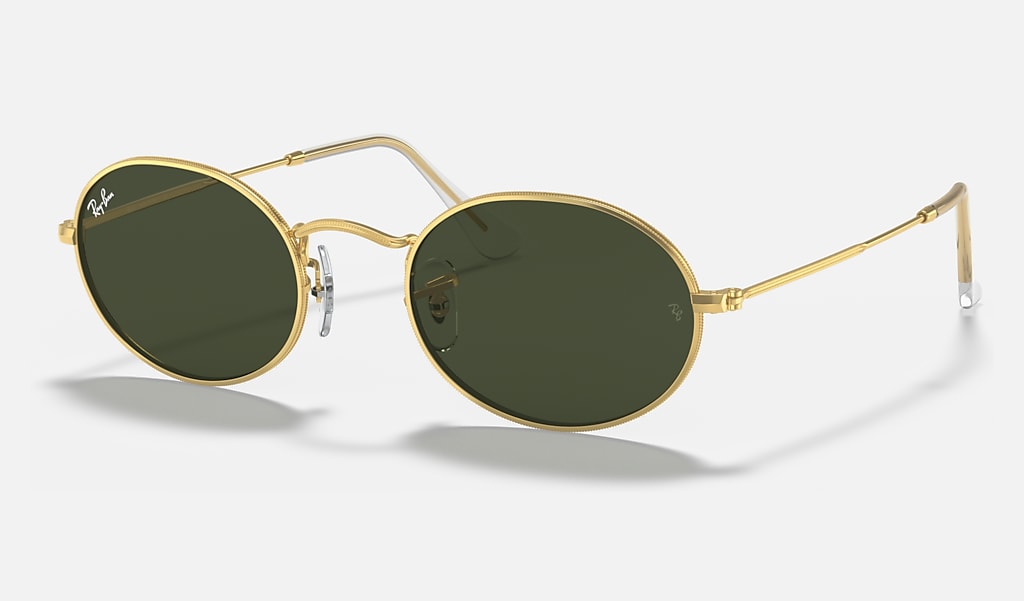 Oval Legend Gold Sunglasses in Gold and Green | Ray-Ban®