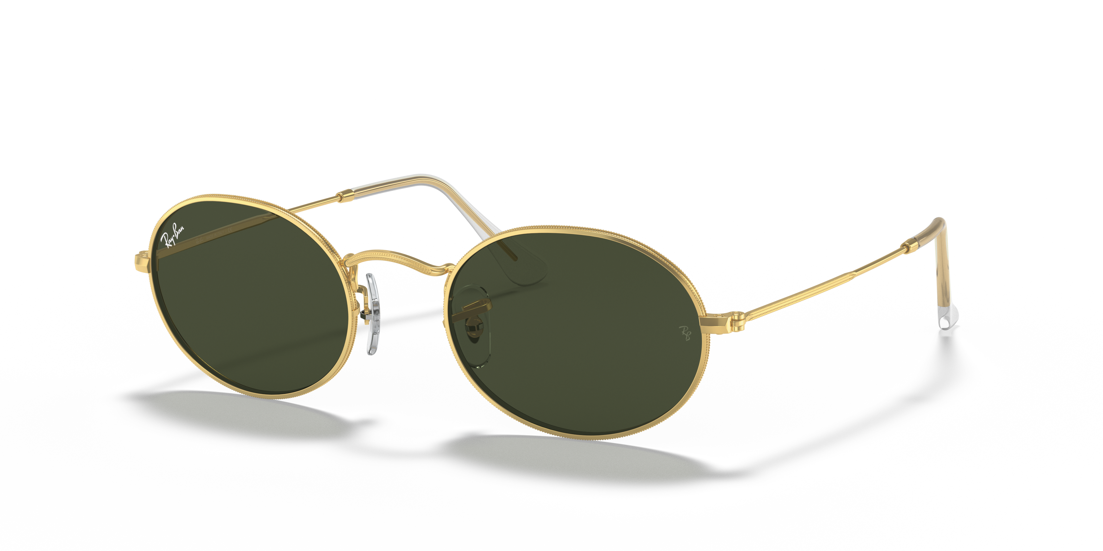 Oval Legend Gold Sunglasses in Gold and Green | Ray-Ban®
