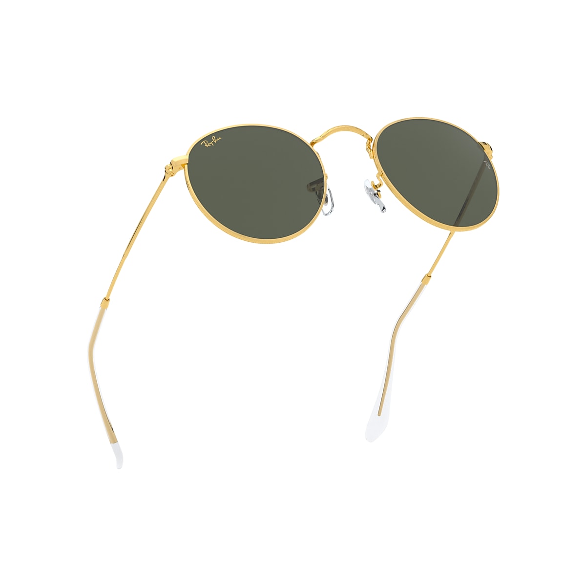 Round Metal Legend Gold Sunglasses in Gold and Green | Ray-Ban®
