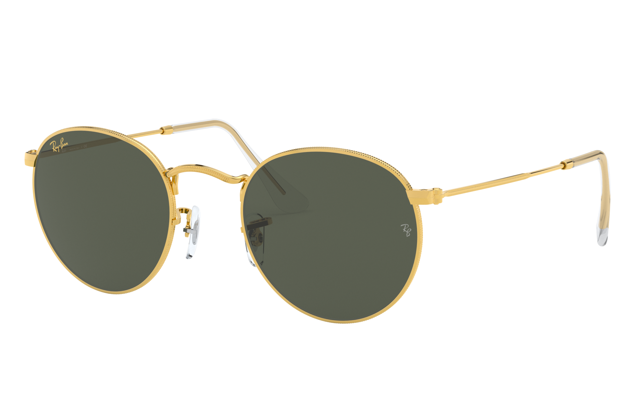 ray ban gold round metal sunglasses