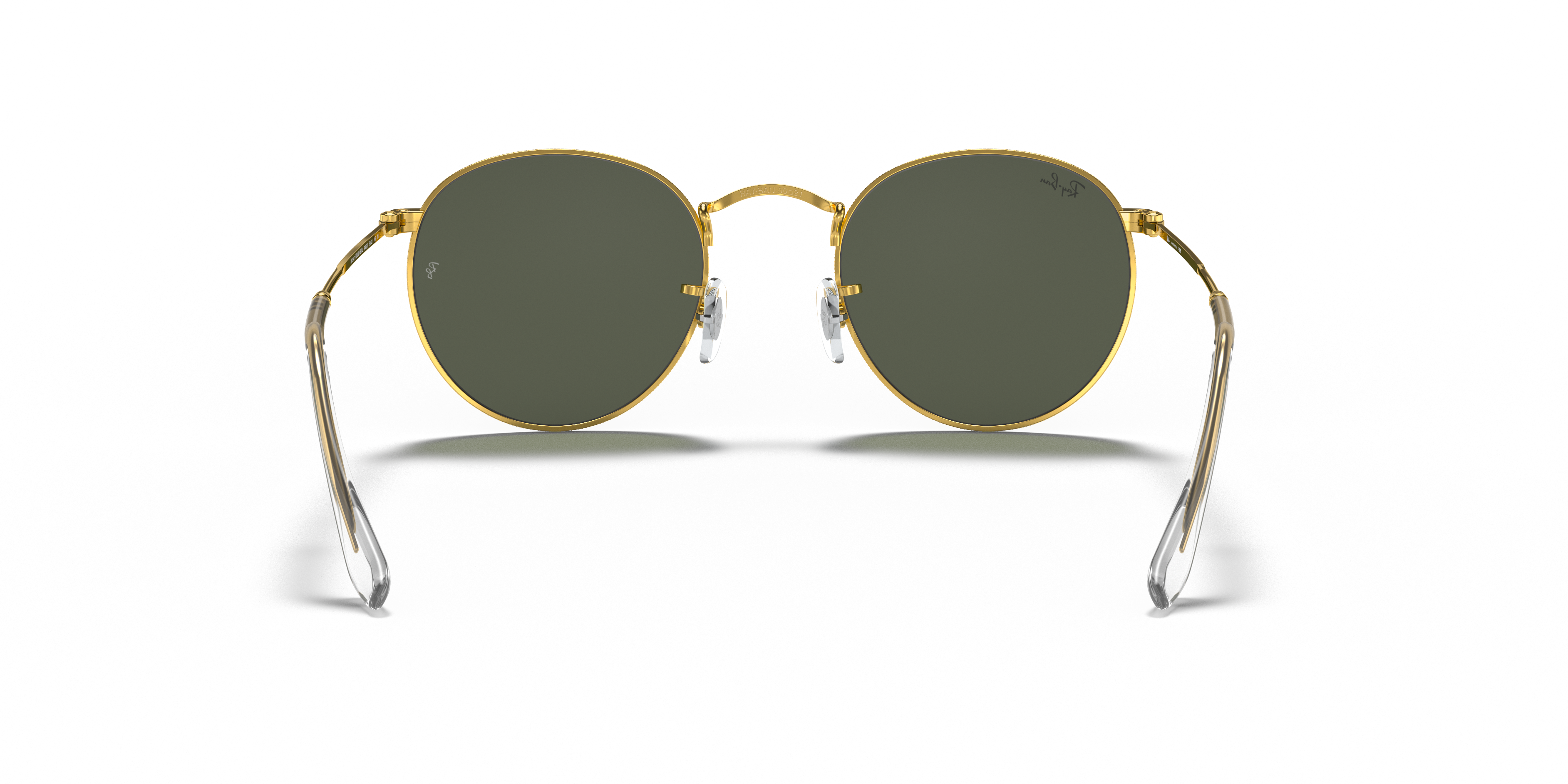 gold and green round ray bans