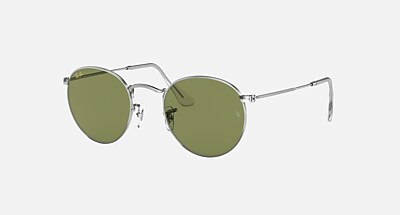 ROUND METAL LEGEND GOLD Sunglasses in Gold and Green - RB3447 