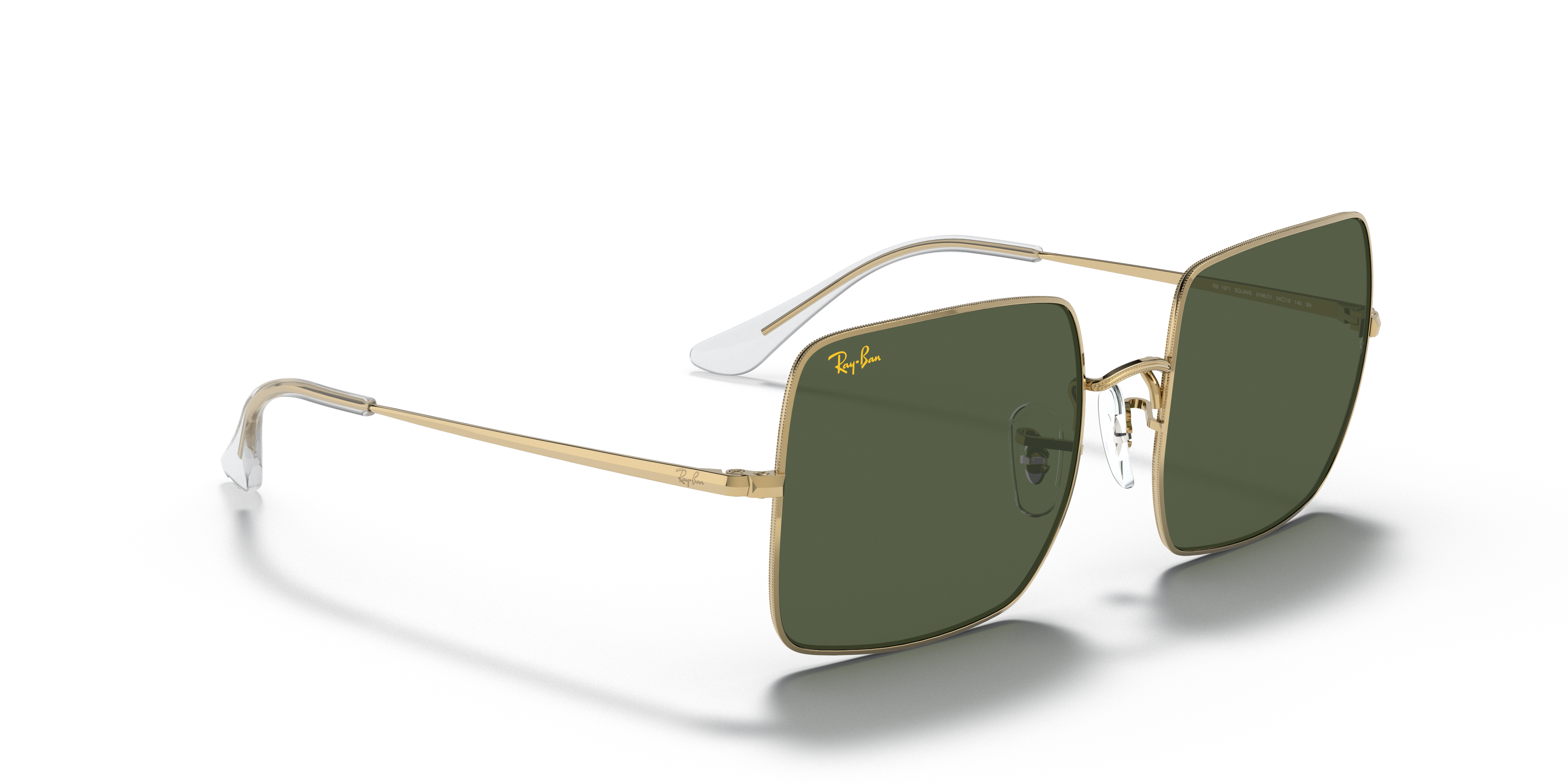 gold square ray bans