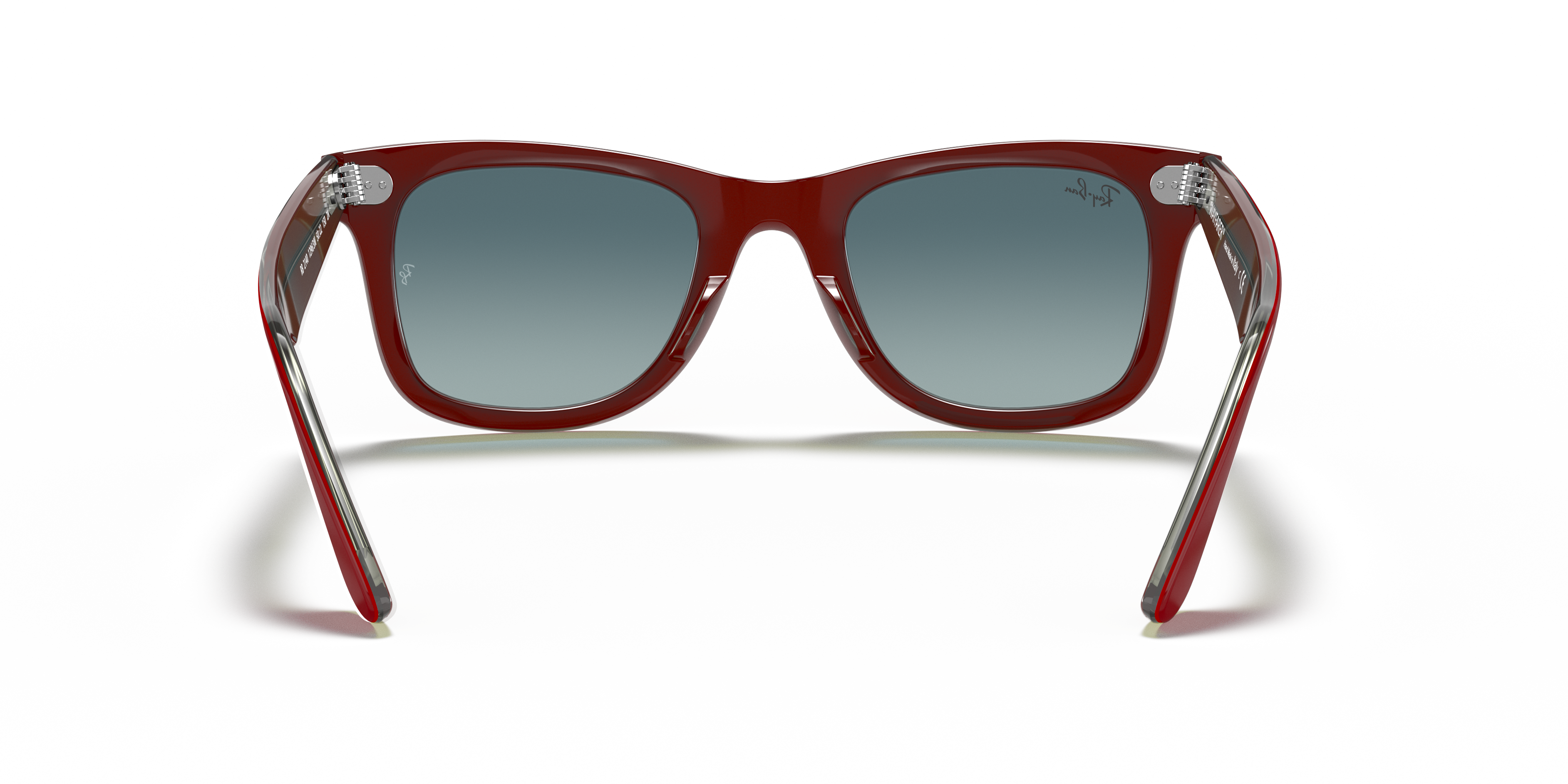 red and blue ray bans