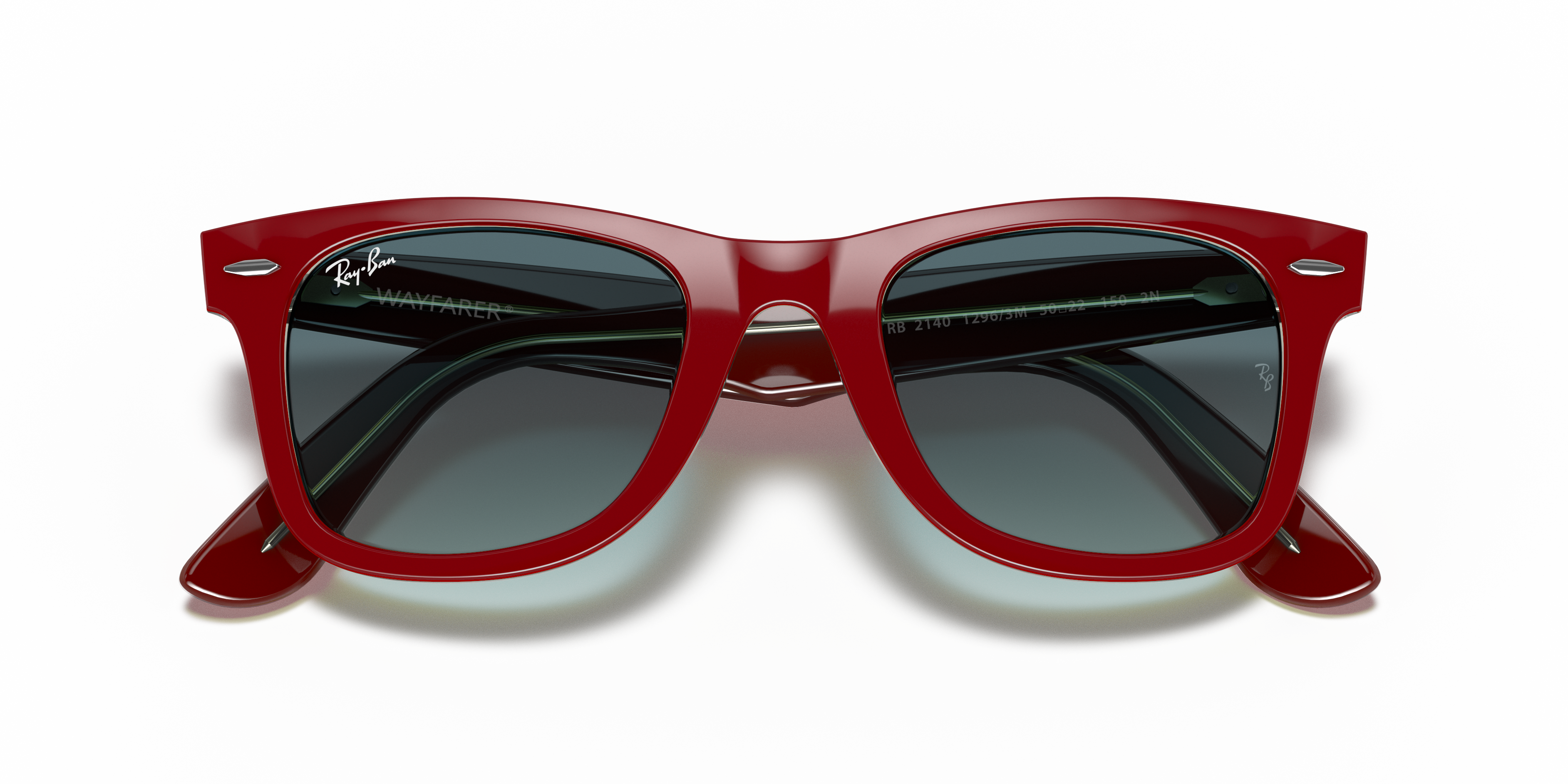 red and blue ray bans