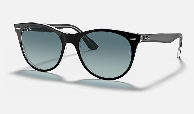 WAYFARER II CLASSIC Sunglasses in Black On Transparent and Blue