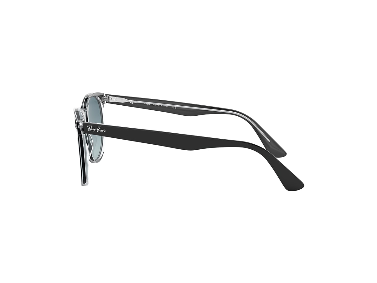 WAYFARER II CLASSIC Sunglasses in Black On Transparent and Blue 