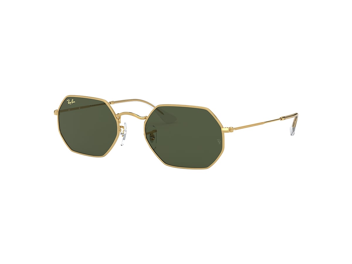 OCTAGONAL LEGEND GOLD Sunglasses in Gold and Green - RB3556 | Ray