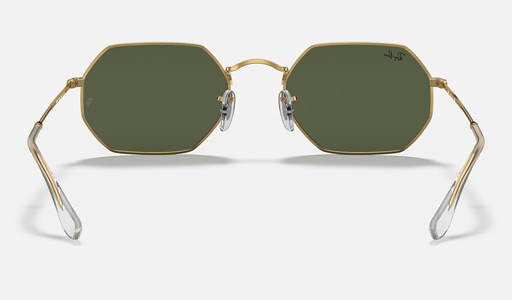 Octagonal Legend Gold Sunglasses in Gold and Green | Ray-Ban®