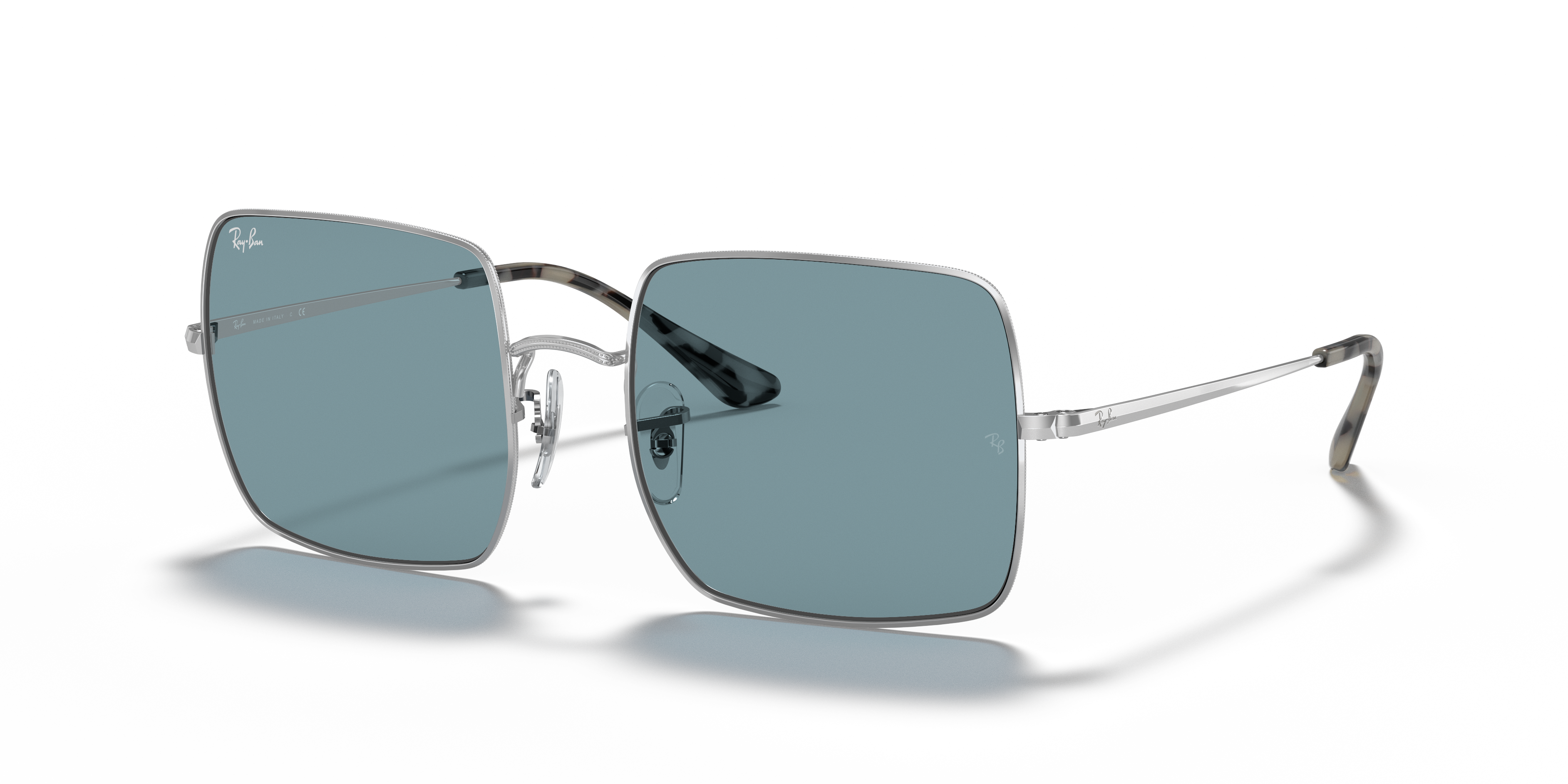 ray ban square silver