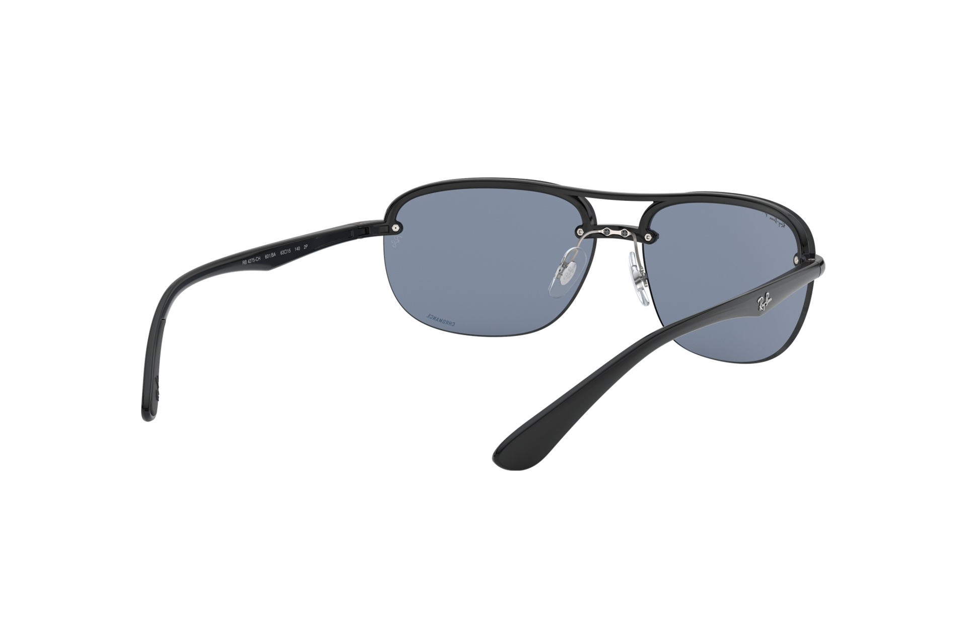 RayBan RB-4275-8766O-63 Unisex Half Rim Rectangle Green Polarized Lenses  T.R 90 Sunglass - Eyesdeal