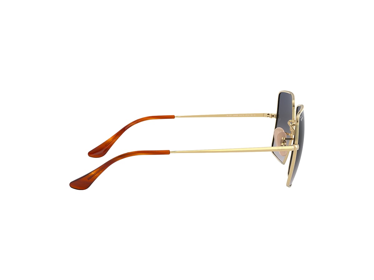 SQUARE 1971 CLASSIC Sunglasses in Arista Gold and Blue/Grey
