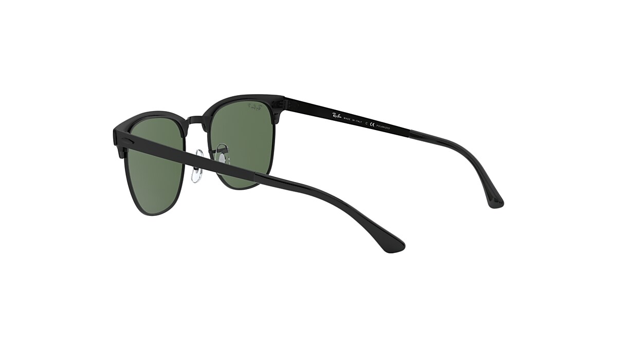Clubmaster Metal Sunglasses in Black and Green | Ray-Ban®