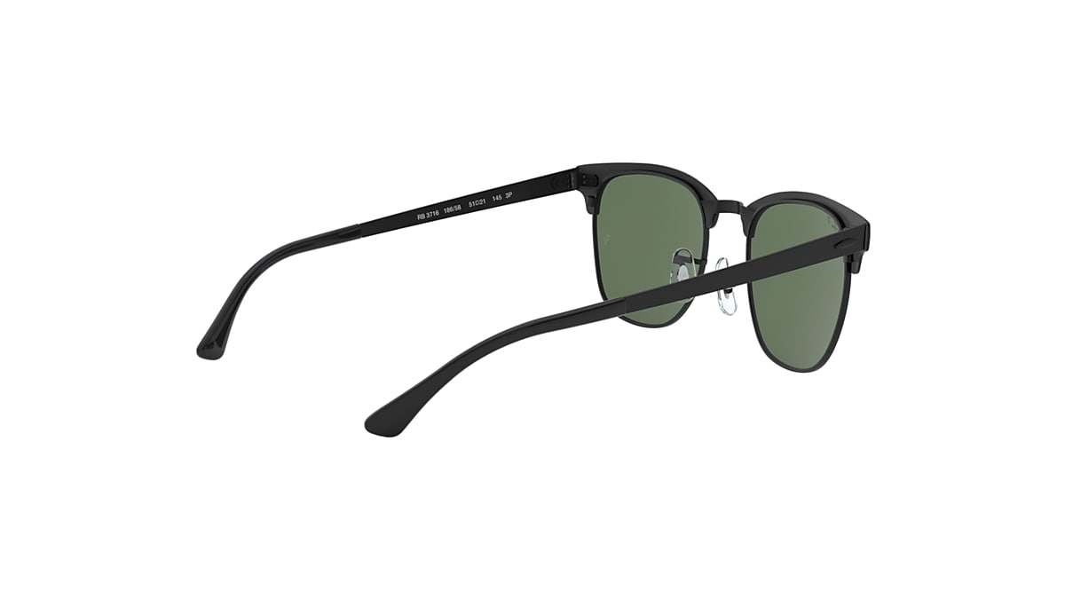 Ray ban store clubmaster black metal