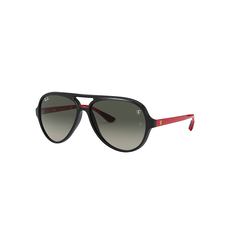 Ray-Ban Rb4125m Scuderia Ferrari Collection Sunglasses Red Frame Grey Lenses 57-14