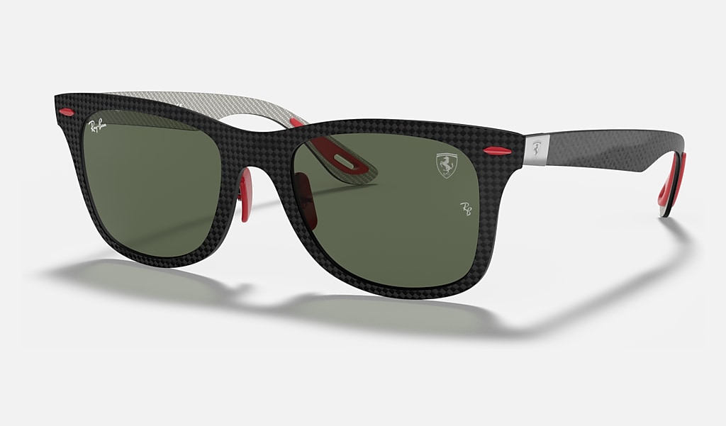 Auroch moreel monster Rb8395m Scuderia Ferrari Collection Sunglasses in Black and Green | Ray-Ban®