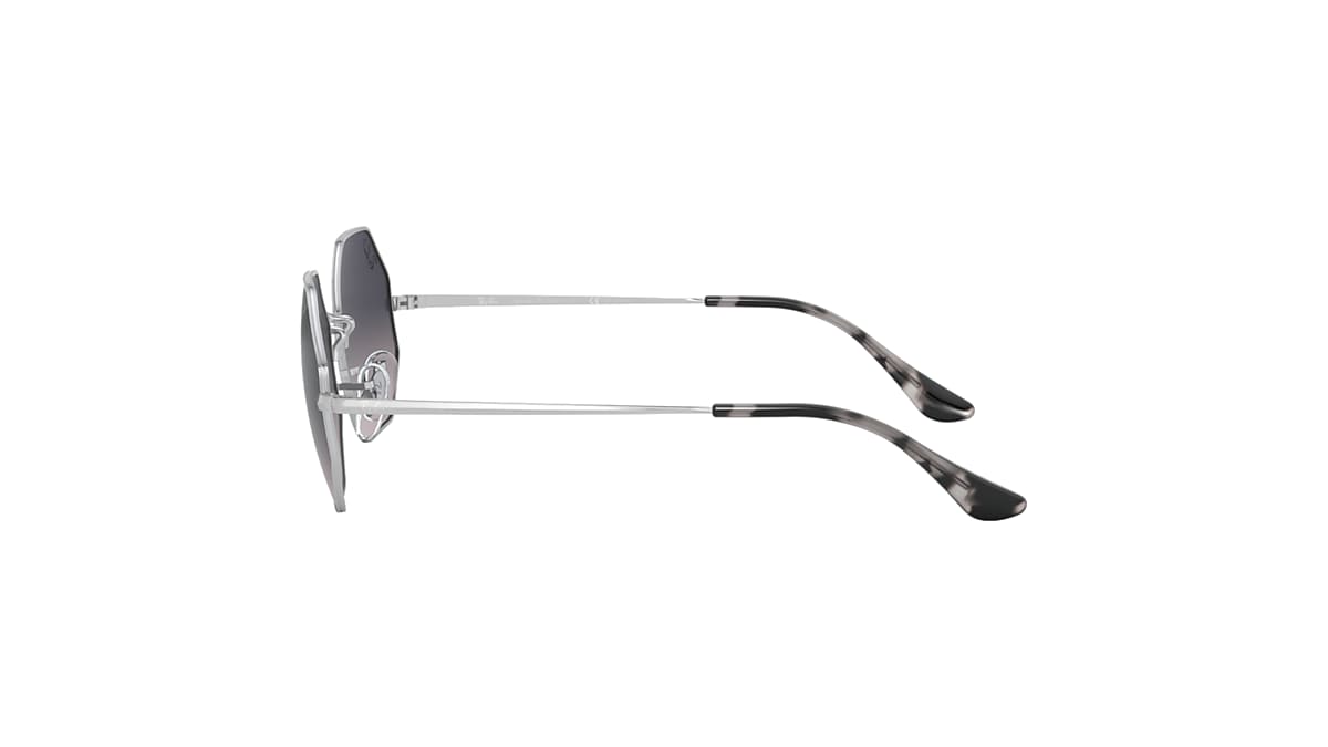OCTAGON 1972 Sunglasses in Silver and Polarized Blue/Grey