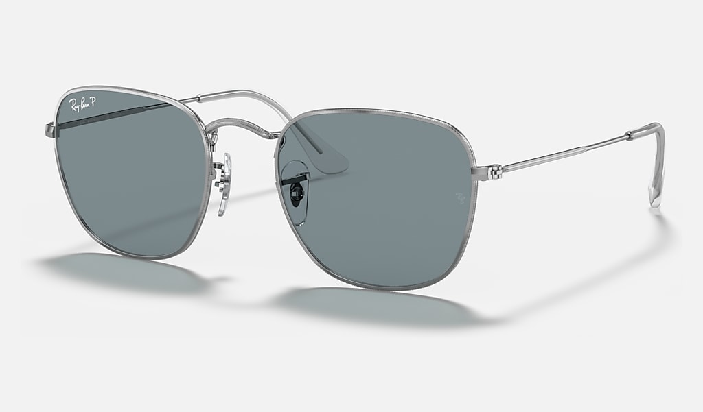 Frank Sunglasses in Silver and Light Blue | Ray-Ban®