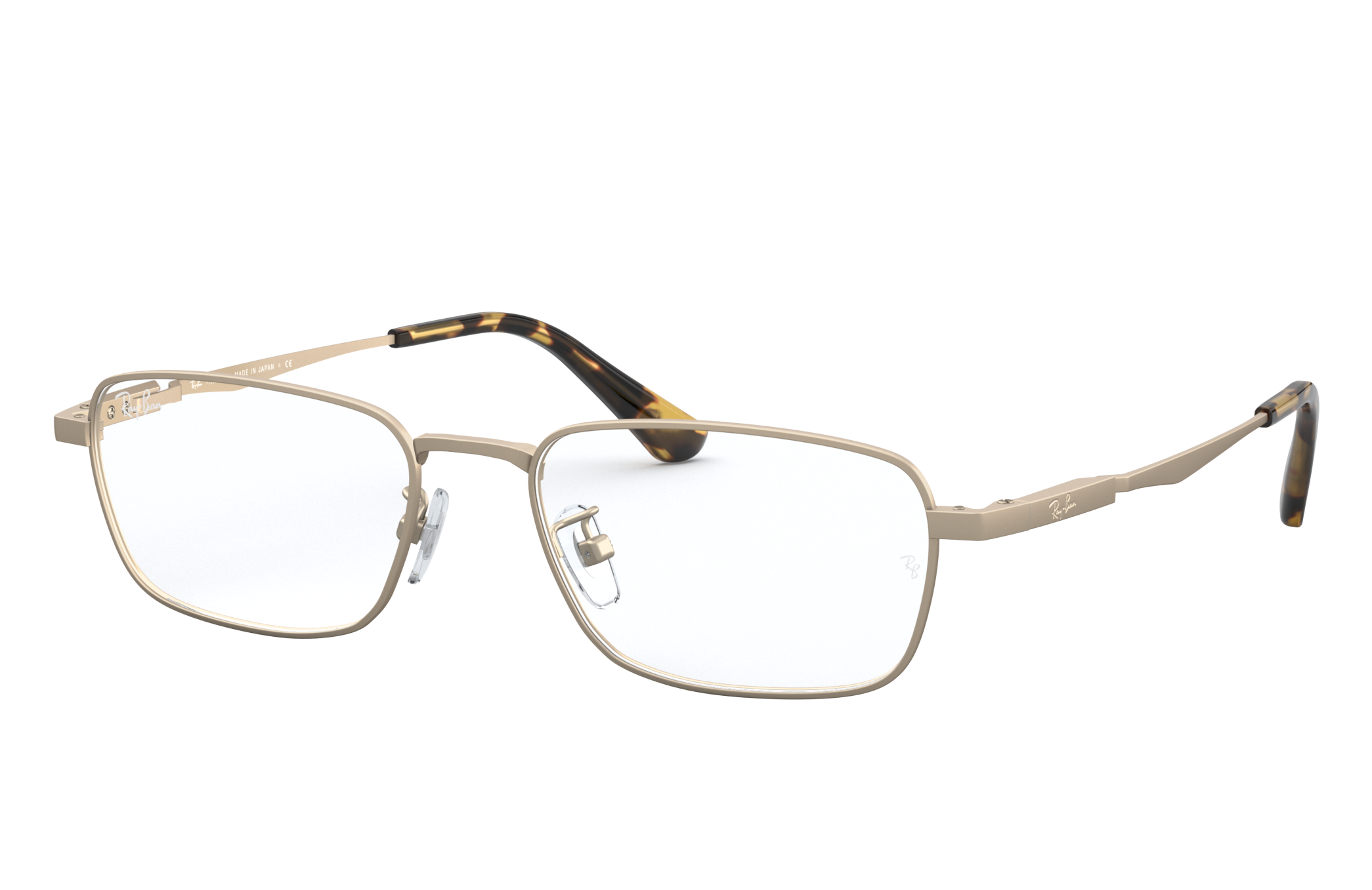 white and gold ray bans