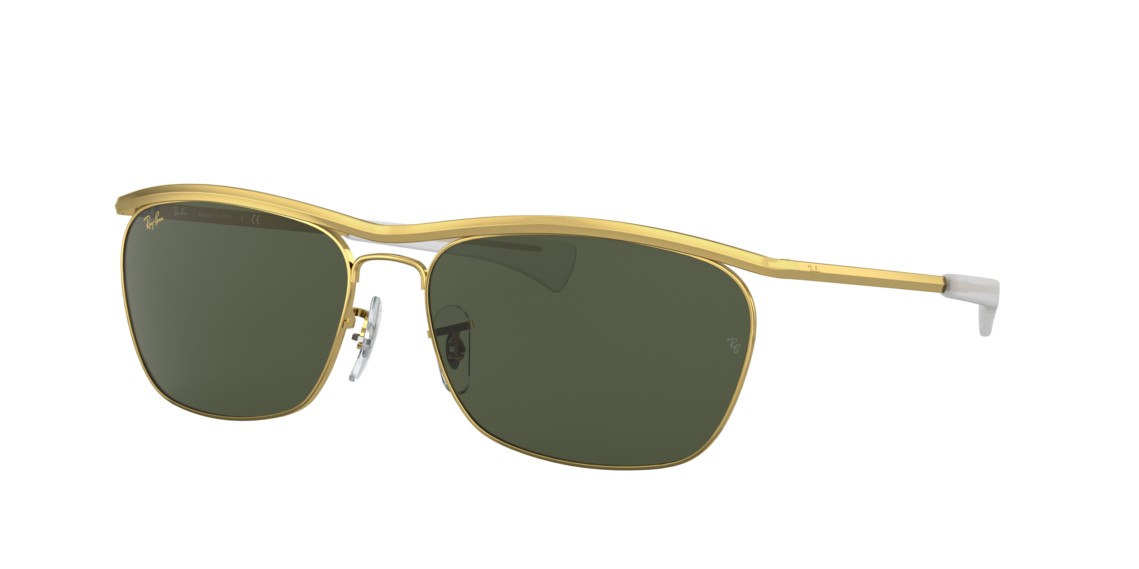 Olympian Ii Deluxe Sunglasses in Gold and Green | Ray-Ban®