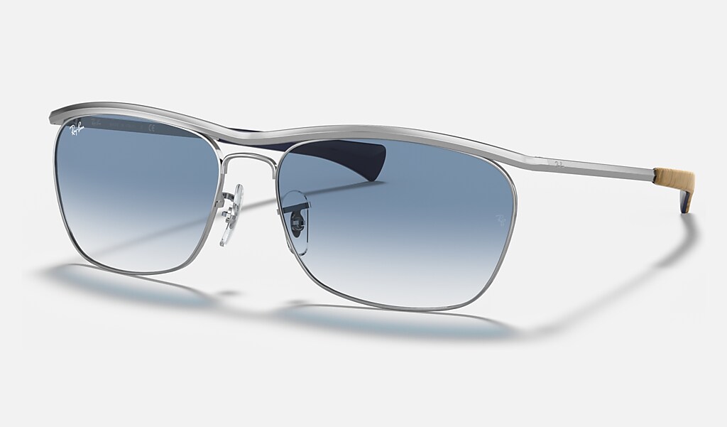 Olympian Ii Deluxe Sunglasses in Silver and Light Blue | Ray-Ban®