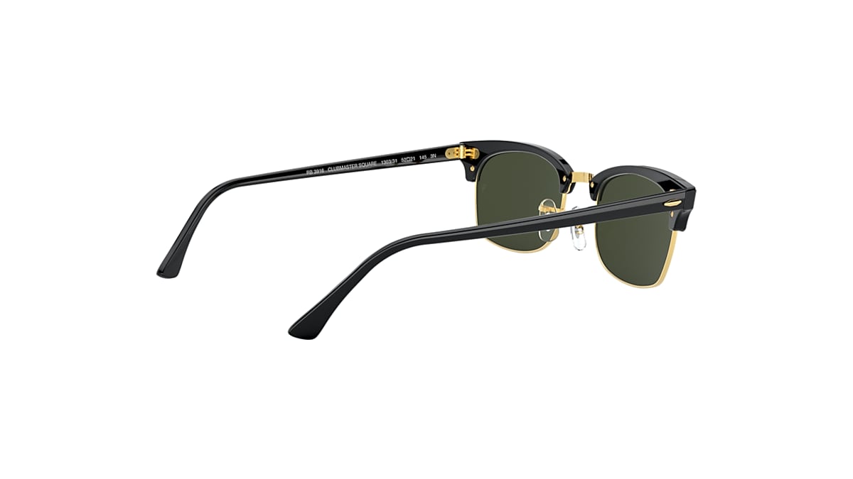 CLUBMASTER SQUARE LEGEND GOLD Sunglasses in Black and G-15 CLUBMASTER SQUARE LEGEND GOLD Sunglasses in Black and G-15
