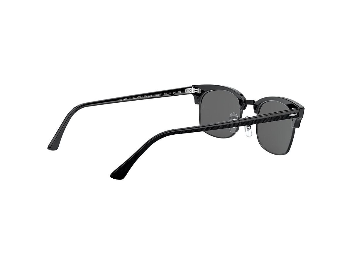 CLUBMASTER SQUARE Sunglasses in Black and Dark Grey RB3916 Ray