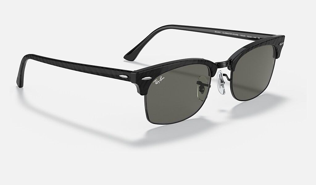 Clubmaster Square Sunglasses in Black and Dark Grey | Ray-Ban®
