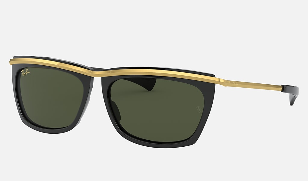 Minimaliseren Binnenshuis Meedogenloos Olympian Ii Sunglasses in Black and Green | Ray-Ban®