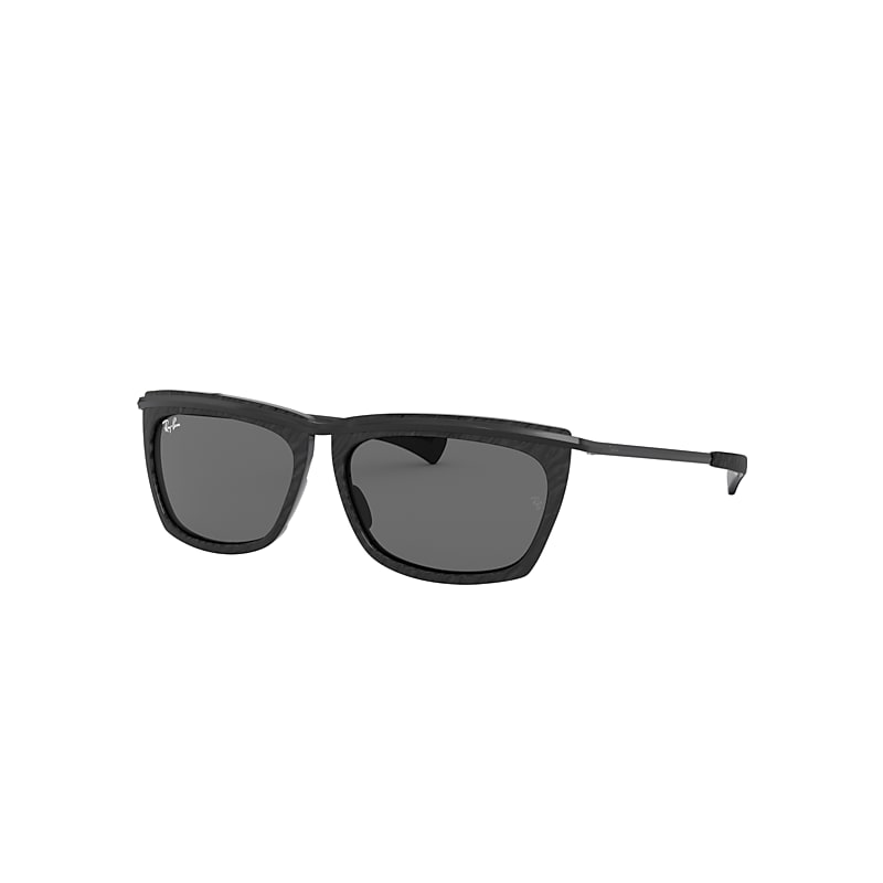 Ray-Ban Olympian II Sunglasses Black Frame Grey Lenses 56-14 product image