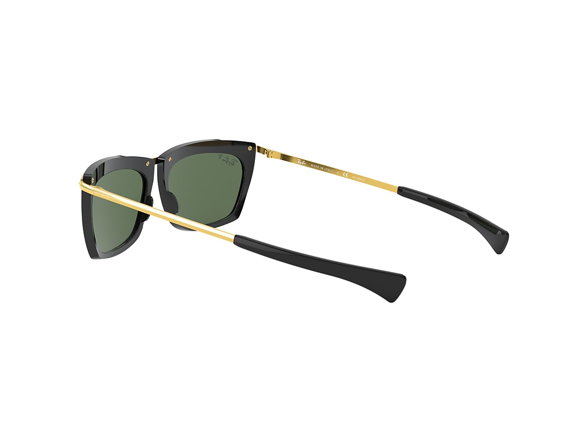 Olympian Ii Sunglasses in Black and Green | Ray-Ban®