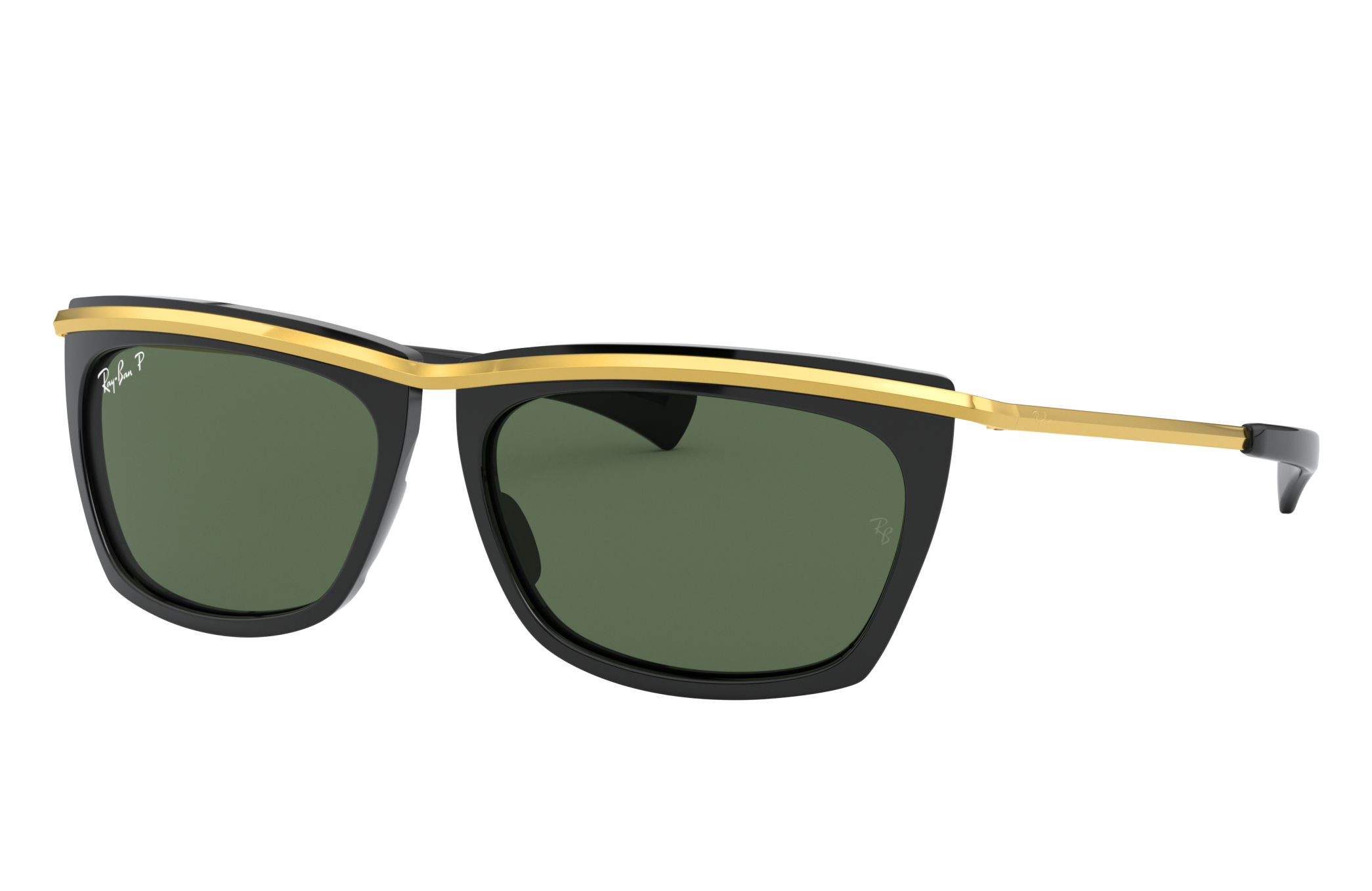 Olympian Ii Sunglasses in Black and Green | Ray-Ban®