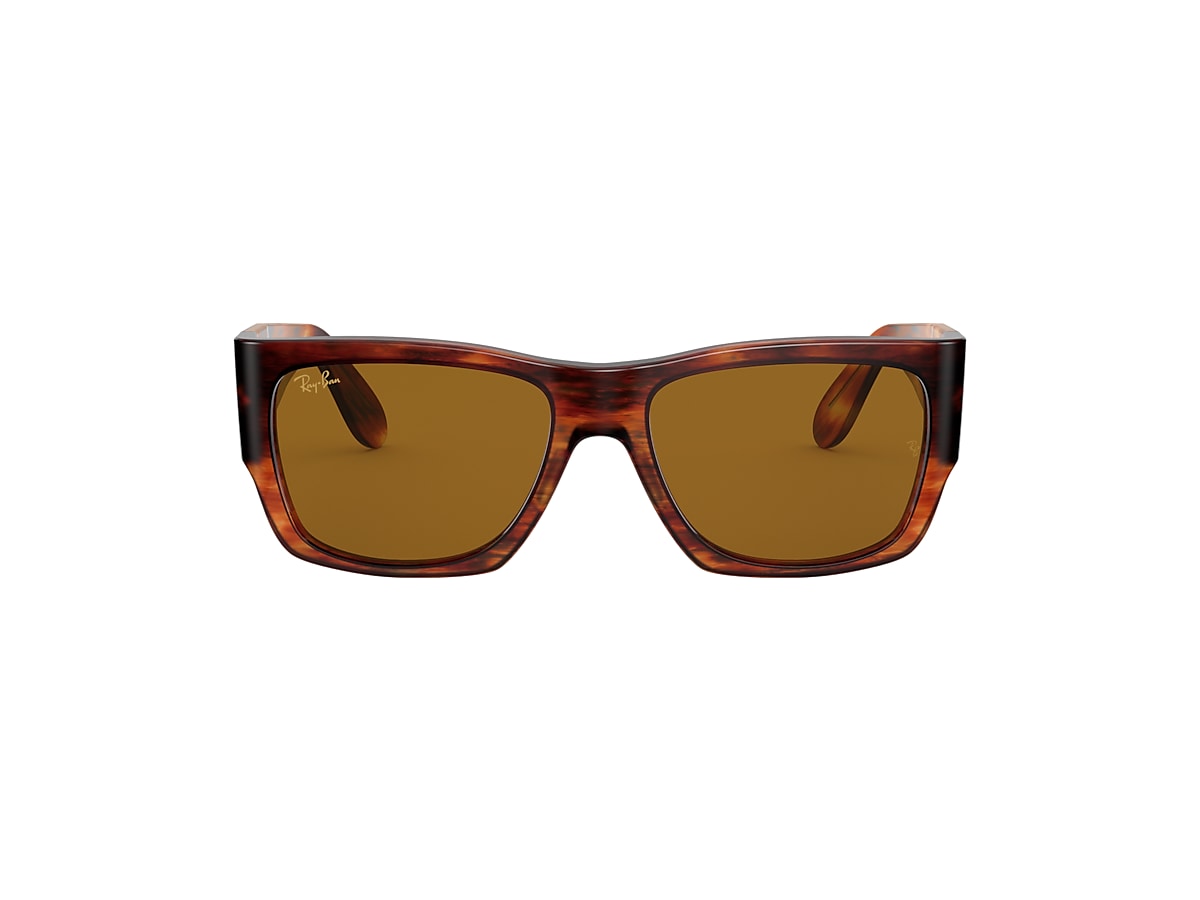 NOMAD Sunglasses in Striped Havana and Brown - RB2187 | Ray-Ban® EU