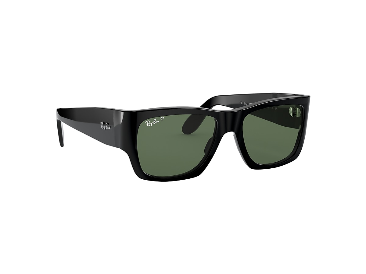 wrijving maïs Clancy Nomad Sunglasses in Black and Green | Ray-Ban®