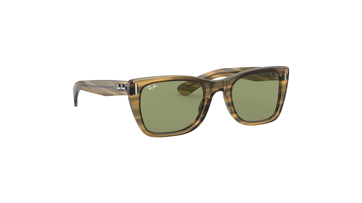 CARIBBEAN Sunglasses in Striped Yellow and Light Green RB2248