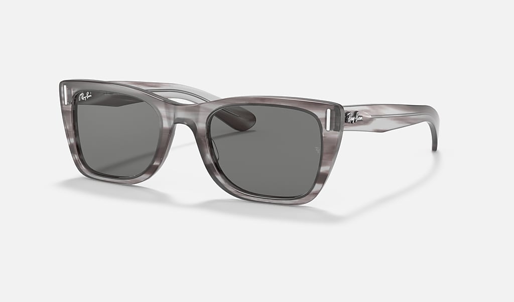 Caribbean Sunglasses in Striped Grey and Dark Grey | Ray-Ban®