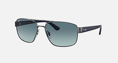 RB3663 Sunglasses in Gunmetal and Blue Gradient Grey - RB3663