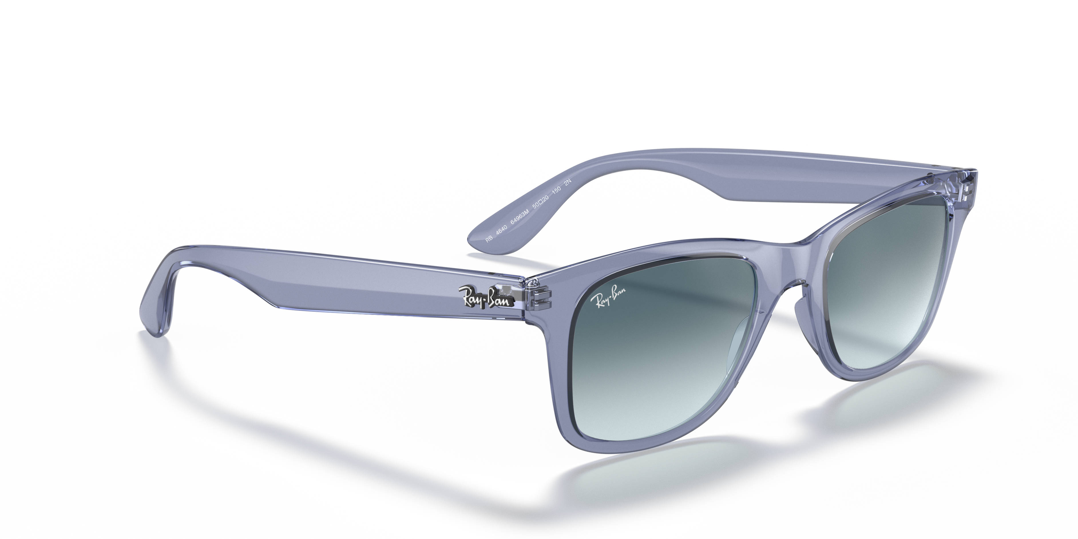 clear blue ray bans