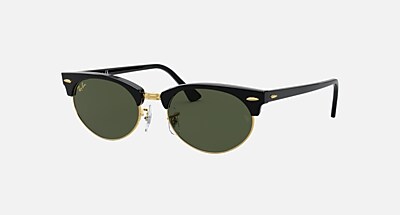 CLUBMASTER OVAL LEGEND GOLD Sunglasses in Black and G-15