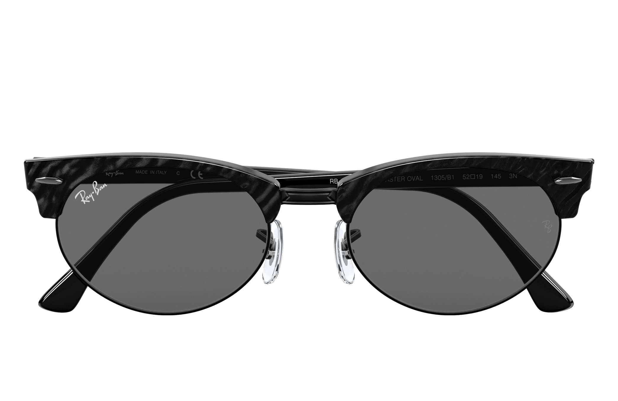 Clubmaster Oval Sunglasses in Wrinkled 