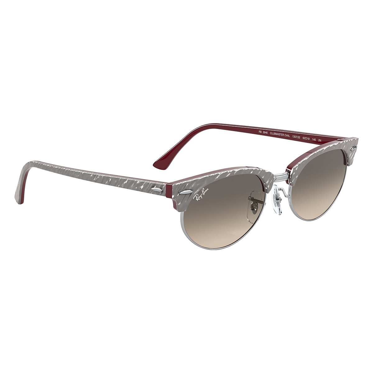 CLUBMASTER OVAL Sunglasses in Light Grey and Light Grey RB3946